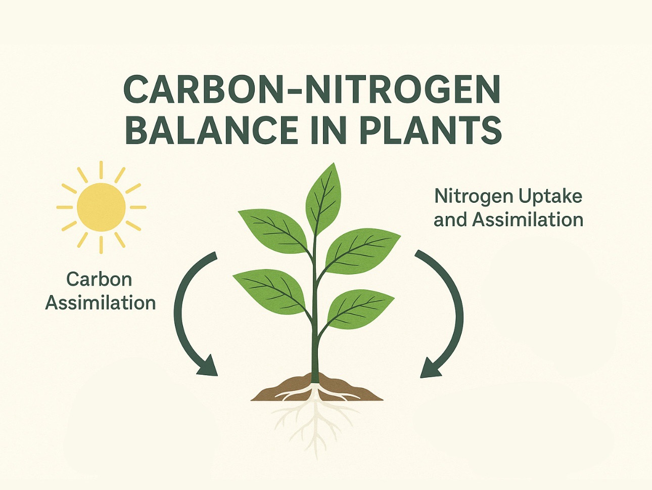 Carbon-Nitrogen Balance in Plants: A Vital Link in Growth, Metabolism, and Stress Response