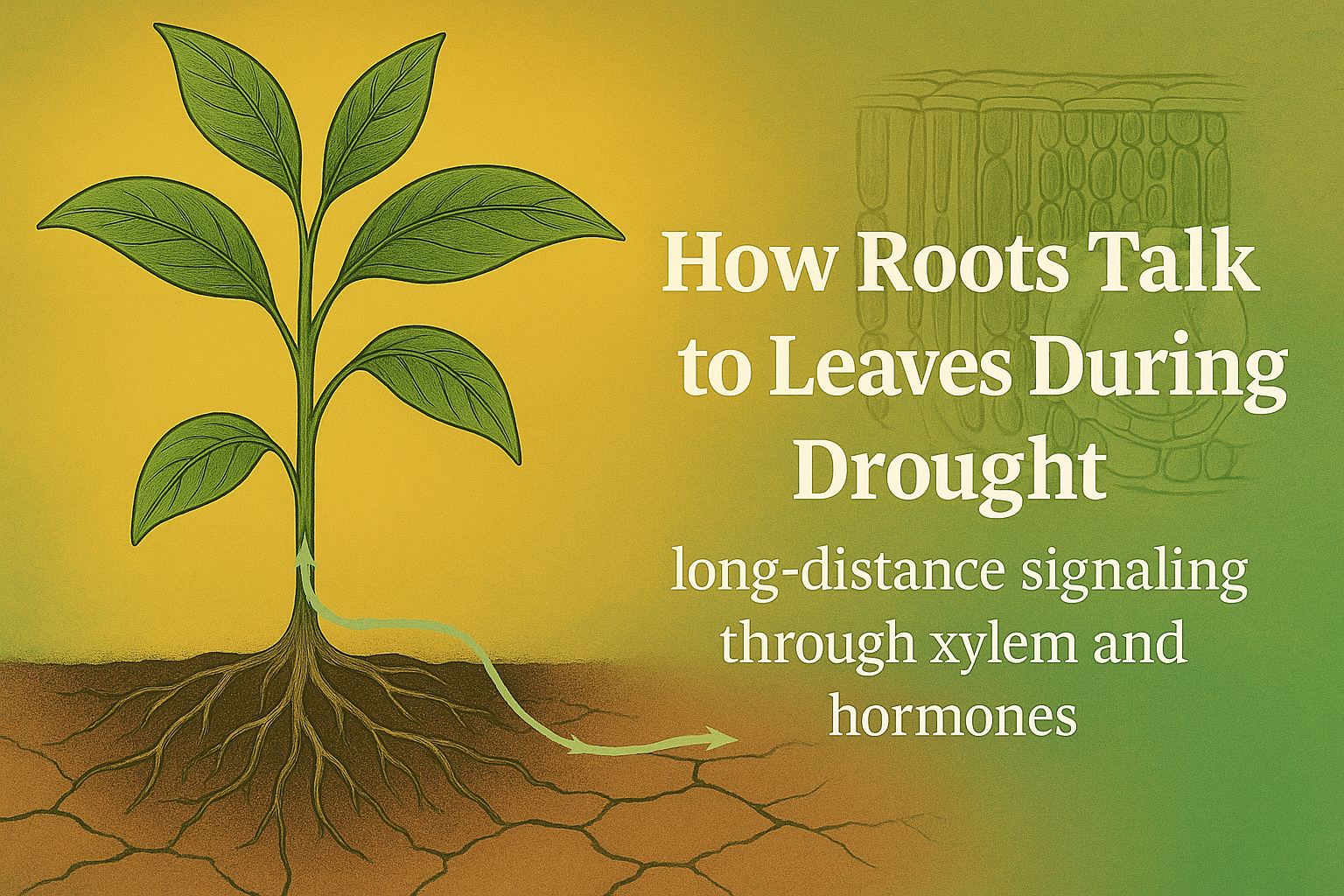 How Roots Talk to Leaves During Drought — Long-Distance Signaling Through Xylem and Hormones