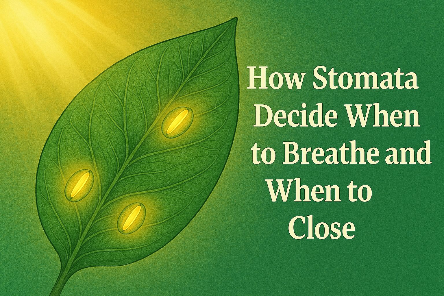 How Stomata Decide When to Breathe and When to Close